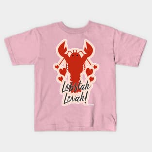 Lobster Lover Funny New England Accent Cartoon Kids T-Shirt